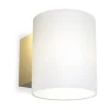 Evoke S Vägglampa Mässing/Opalglas IP44