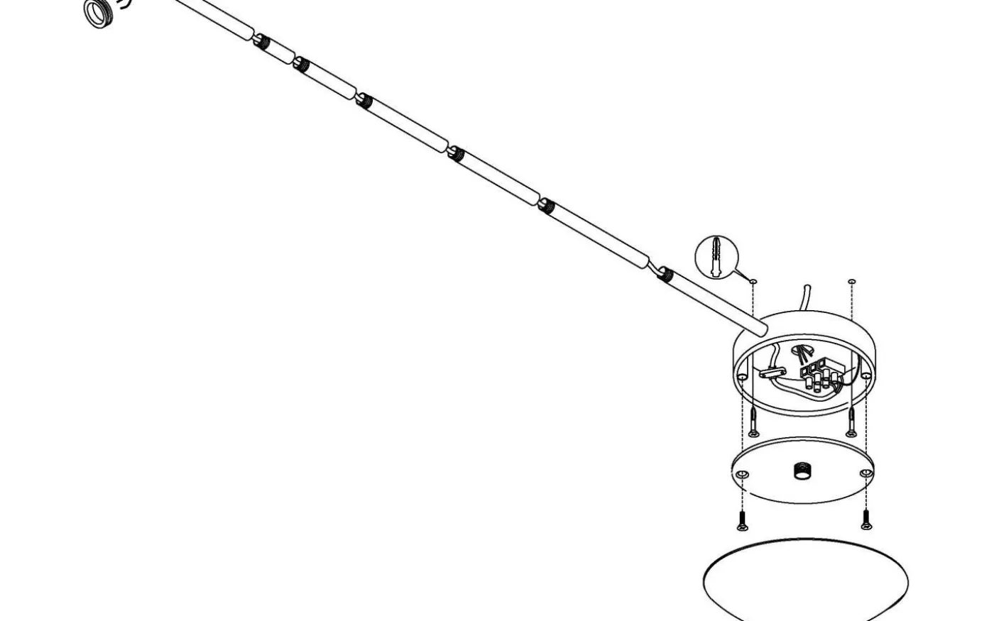 Extention Kabelkanal 157cm Nickel