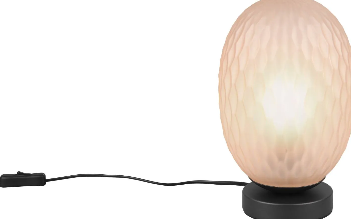 Facette Bordslampa E27 matt svart/bärnstensfärgad