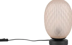 Facette Bordslampa E27 matt svart/bärnstensfärgad