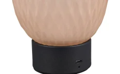 Facette Bordslampa LED bärnstensfärgad/mattsvart uppladdningsbar