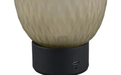 Facette Bordslampa LED grön/mattsvart uppladdningsbar