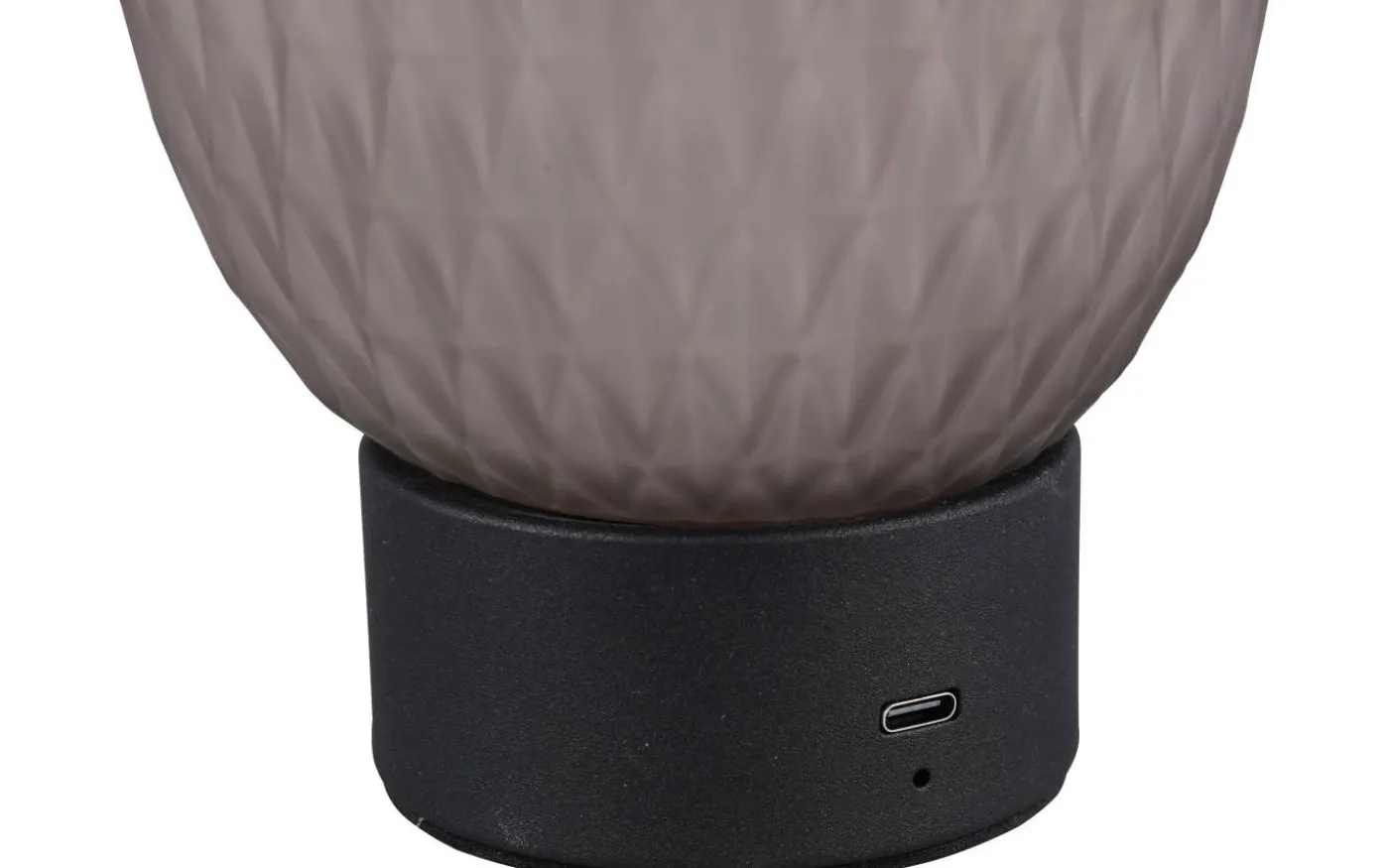 Facette Bordslampa LED rökfärgad/mattsvart uppladdningsbar