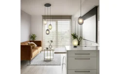 Facette Fönsterlampa 17,5cm E27 mattsvart/rök