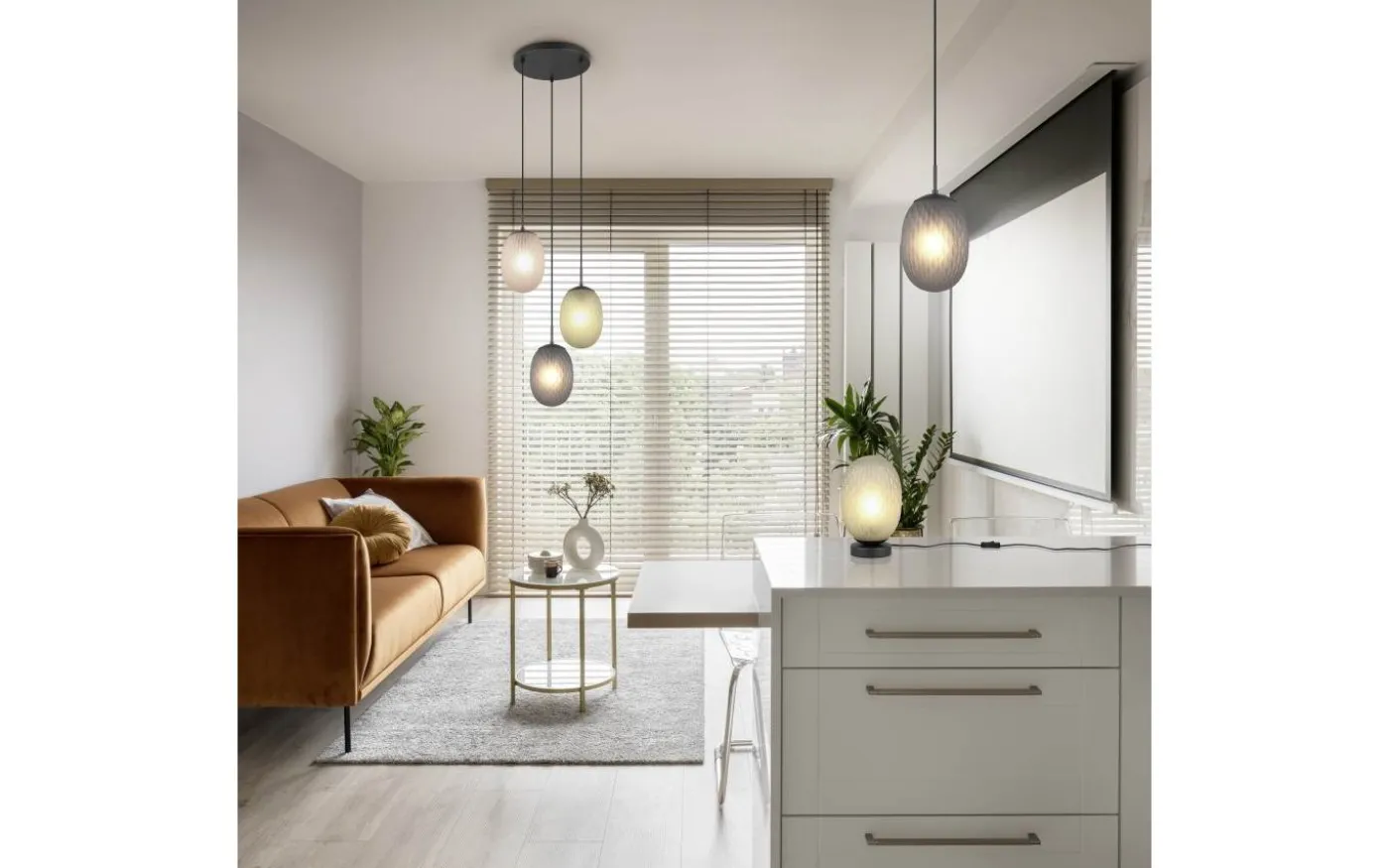 Facette Fönsterlampa 17,5cm E27 mattsvart/rök