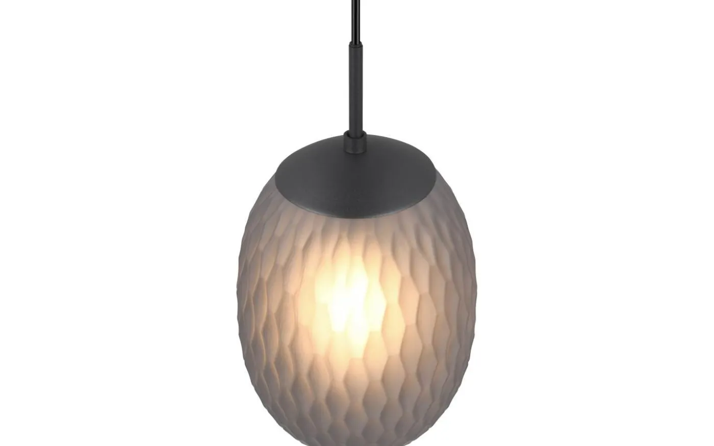 Facette Fönsterlampa 17,5cm E27 mattsvart/rök