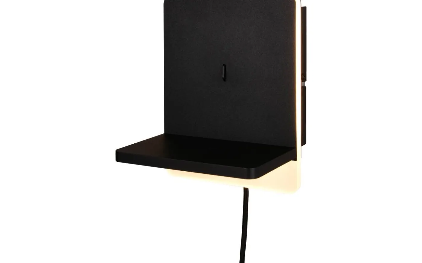 Fairfield Vägglampa LED mattsvart med laddningsstation