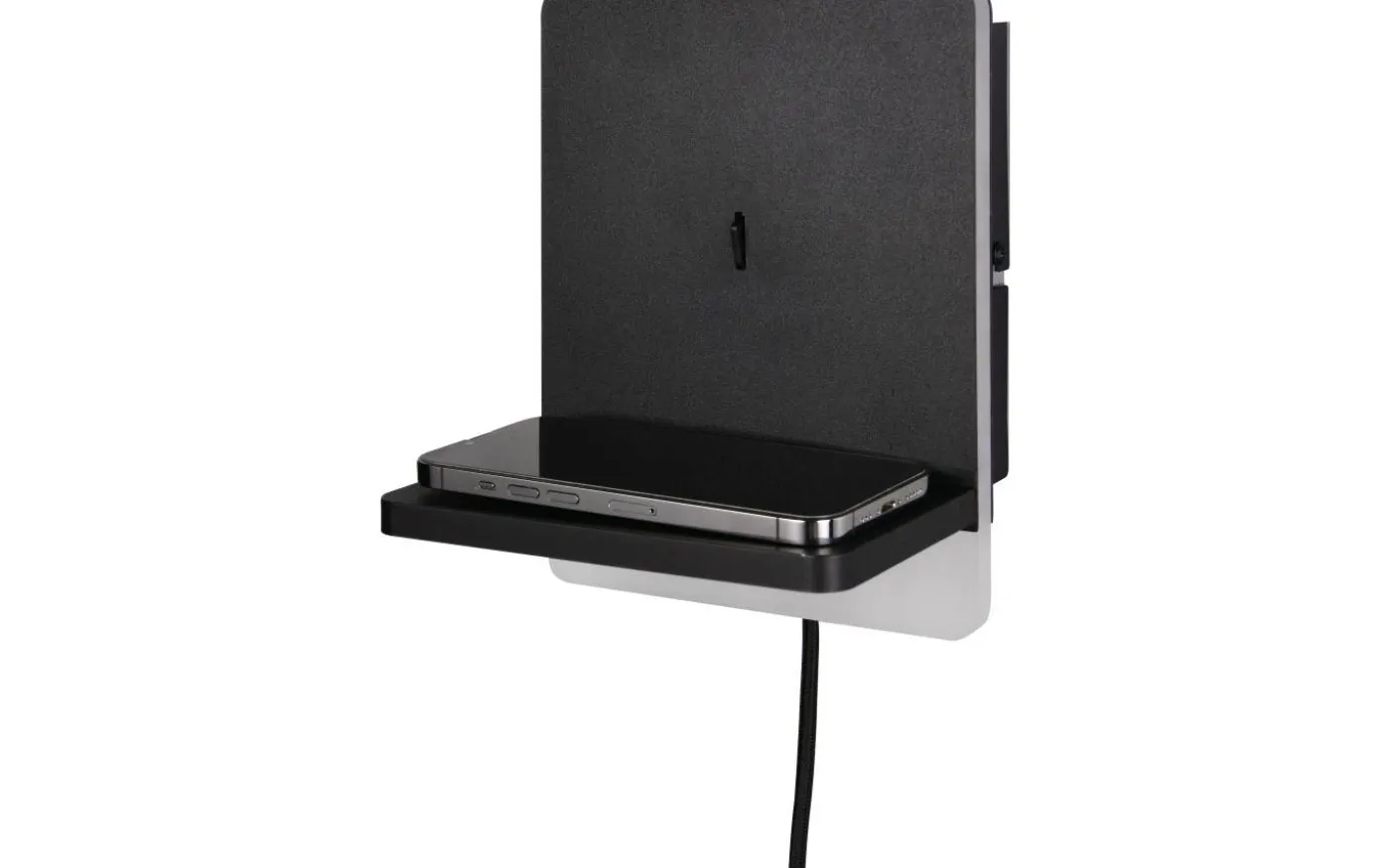 Fairfield Vägglampa LED mattsvart med laddningsstation