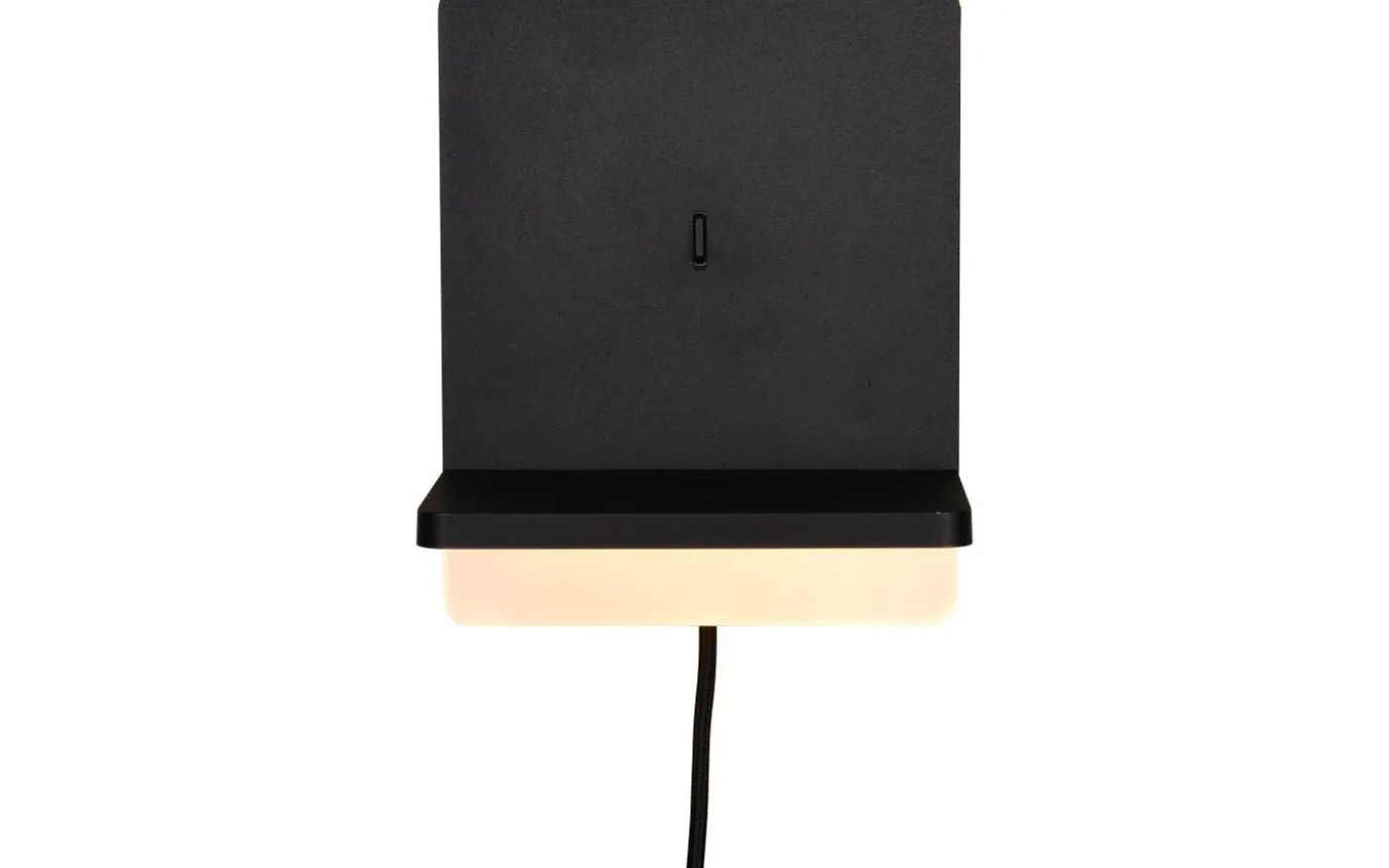 Fairfield Vägglampa LED mattsvart med laddningsstation