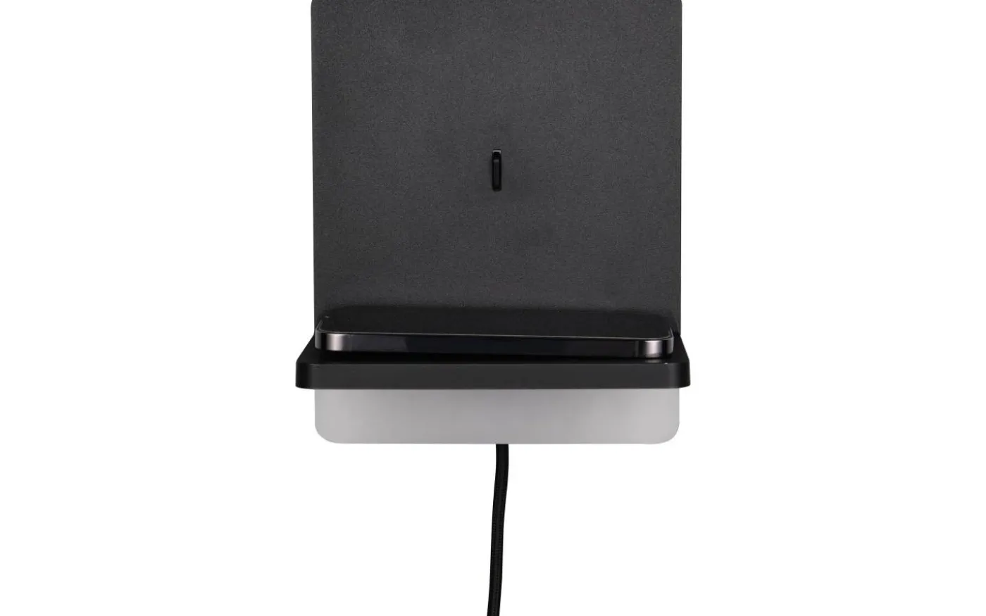 Fairfield Vägglampa LED mattsvart med laddningsstation