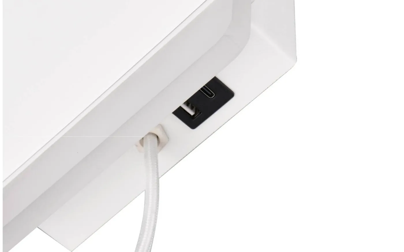 Fairfield Vägglampa LED mattvit med laddningsstation