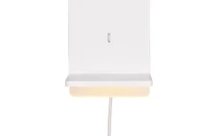 Fairfield Vägglampa LED mattvit med laddningsstation