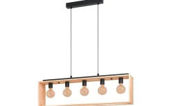 Famborough Taklampa 100cm 5L Trä/Svart