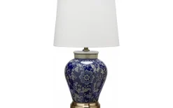 Fang Hong Bordslampa 58cm Blå med lampskärm Sofia Vit