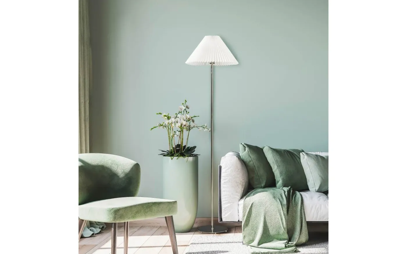 Felix Plisserad Lampskärm Ø46cm Vit