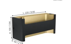 Feloniche Vägglampa LED 3000K 10W Svart