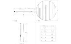 Ferentino Plafond 38cm LED 3000K 19,5W Vit