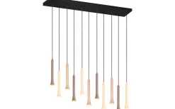 Fiato Takpendel LED 11 st 115cm mattsvart/flerfärgad