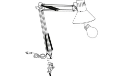 Firmo Klämlampa 73cm Silver