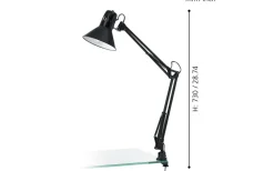 Firmo Klämlampa 73cm Svart