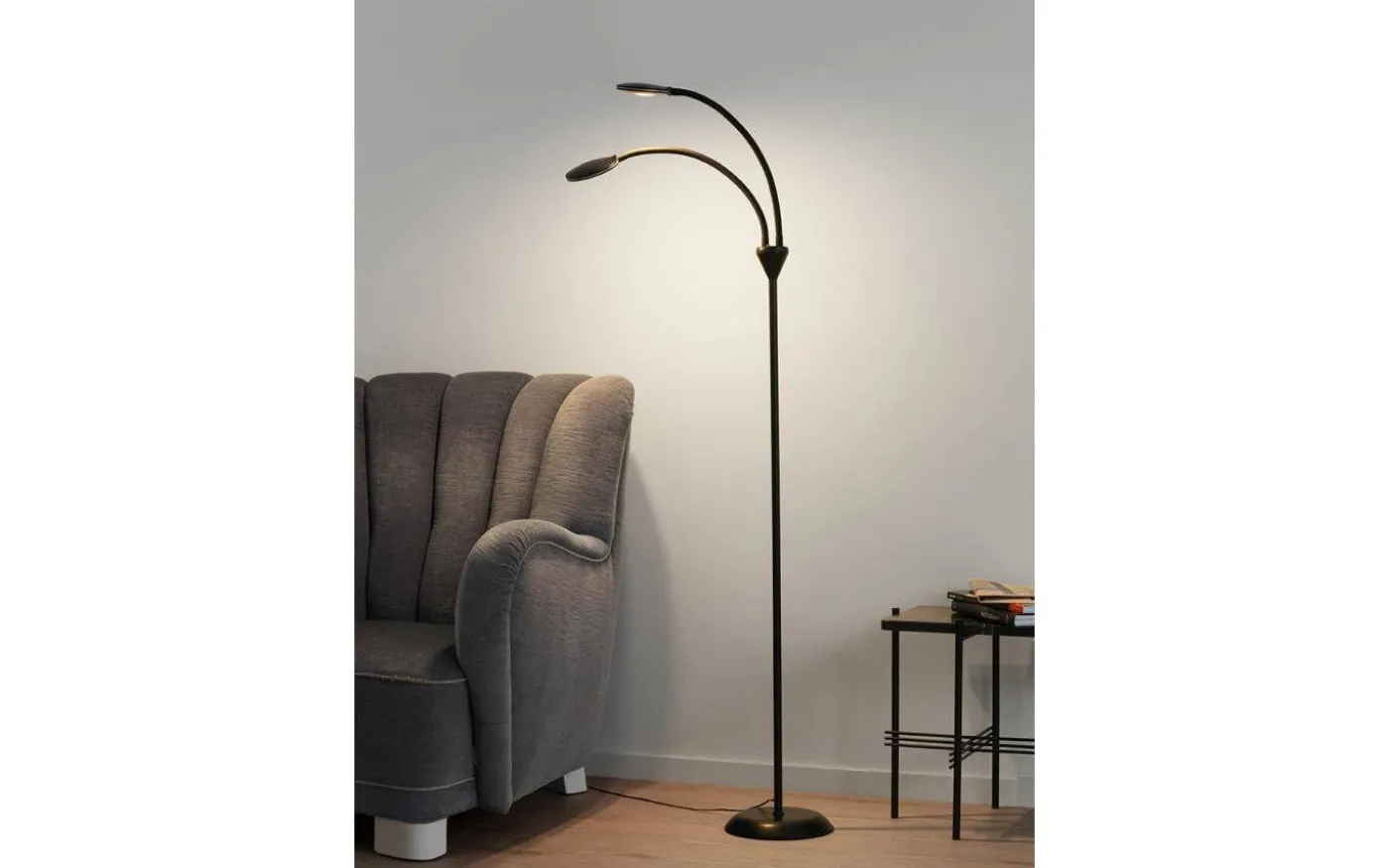 Fix Golvlampa LED 2x5W 3000K 130cm Svart