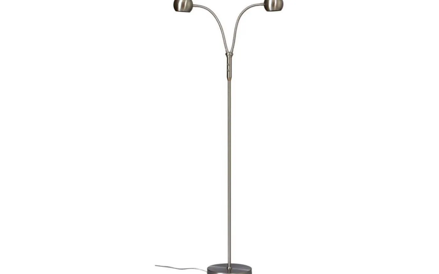 Fladen Golvlampa 2L 140cm Nickel