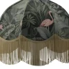 Flamingo Jungle Lampskärm Ø50cm Guldfrans