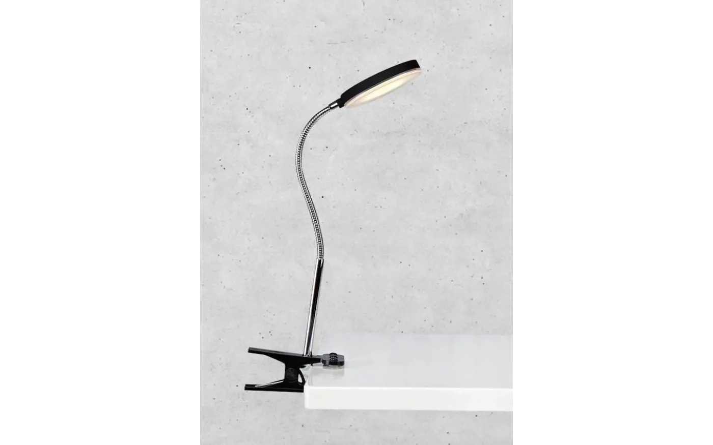 Flex Skrivbordslampa LED 5W Svart/Krom