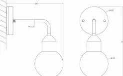 Florens Vägglampa Mässing IP44