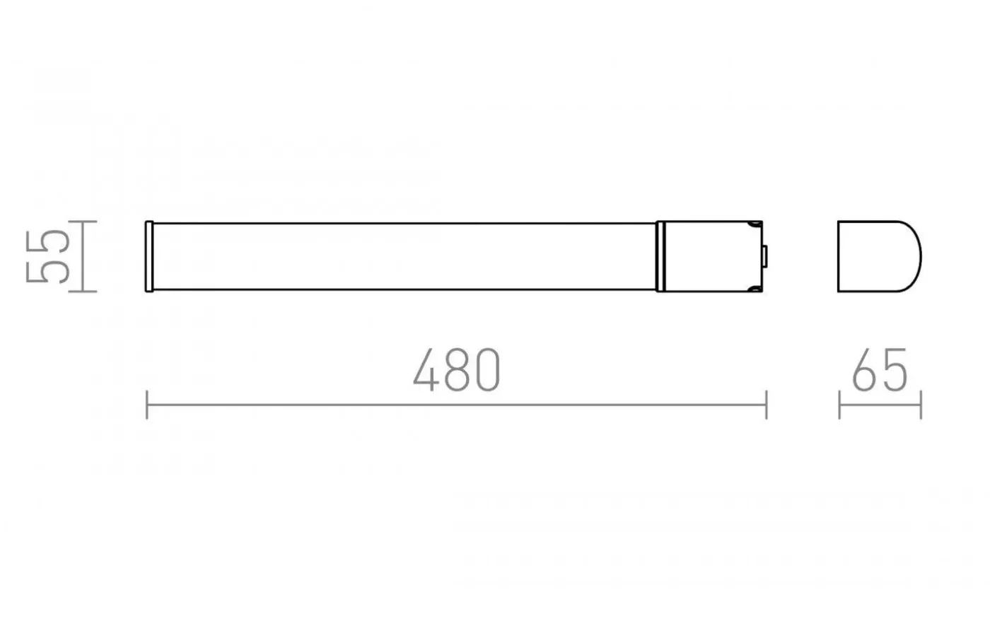 Florio Vägglampa + Uttag Vit 49cm LED 8W IP44 3000K