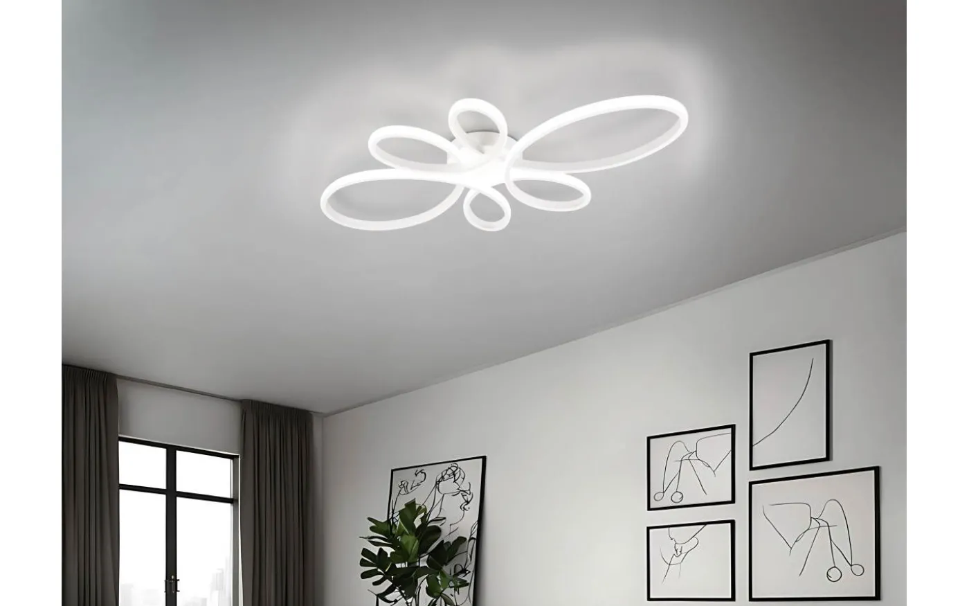 Fly Plafond LED 83cm mattvit 4000K