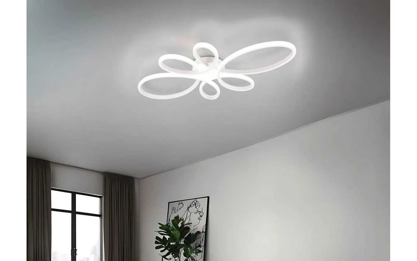 Fly Plafond LED 83cm mattvit 4000K