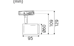 Focus Track Micro 1-fas LED 10W 2700K Vit