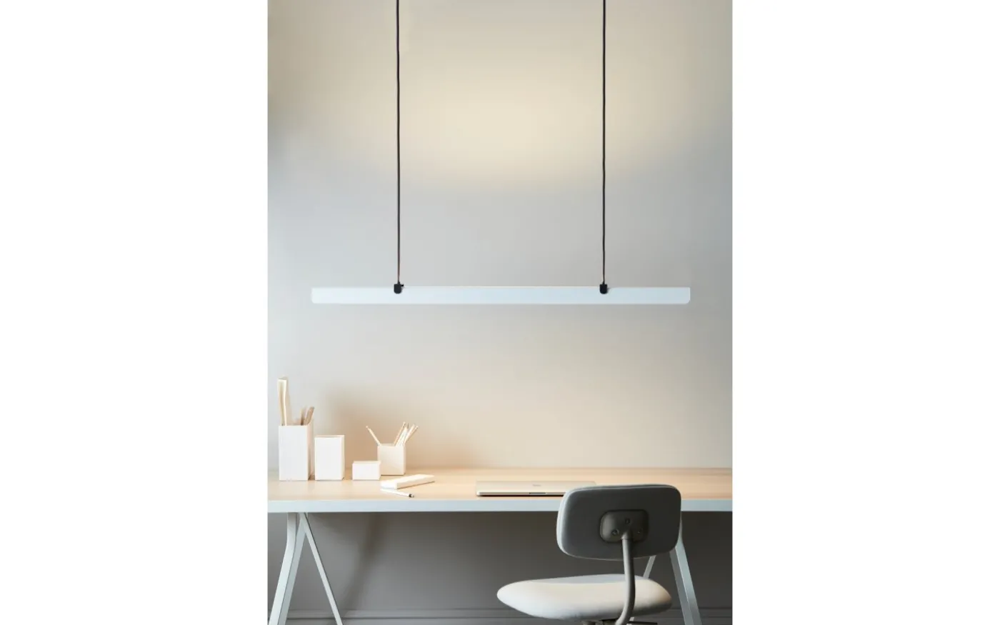 Fold Kontorsarmatur 116cm LED 3000K 5200lm 43W Vit