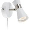 Folie Vägglampa Vit/Satin Nickel