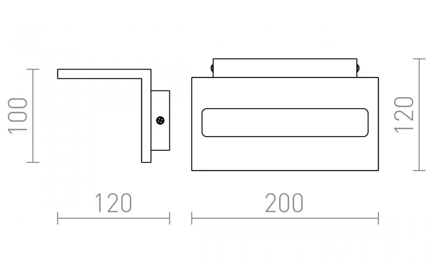 Fond Vägglampa Vit LED 12W 3000K