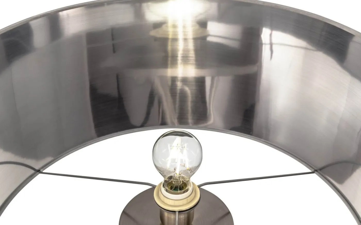 Fondachelli Golvlampa 152cm Nickel/Vit