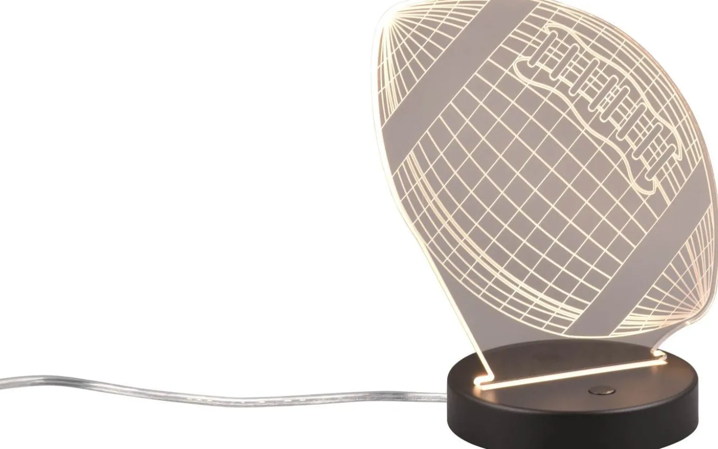 Football Bordslampa LED mattsvart RGBW