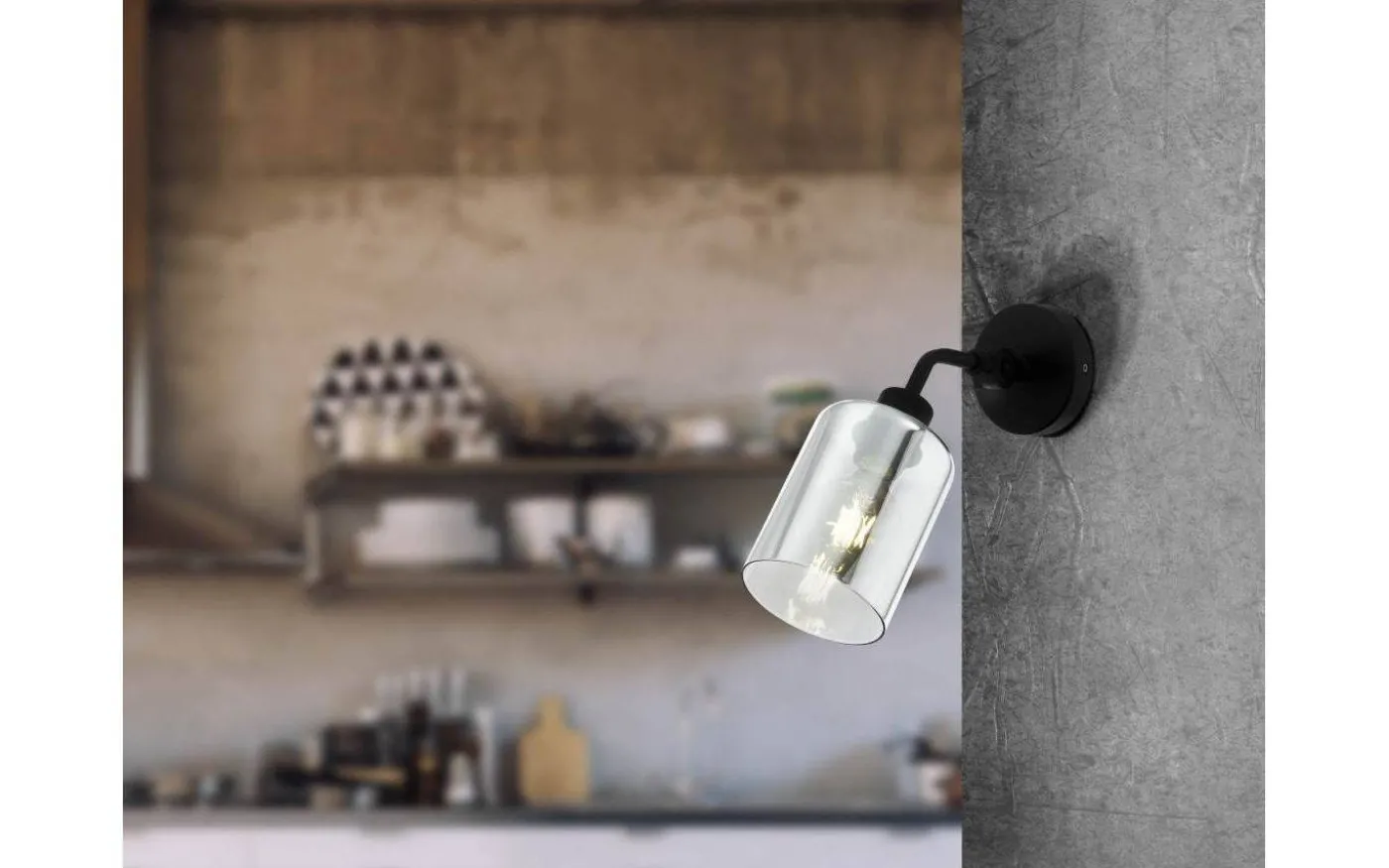 Forestburg Vägglampa Svart/Grå