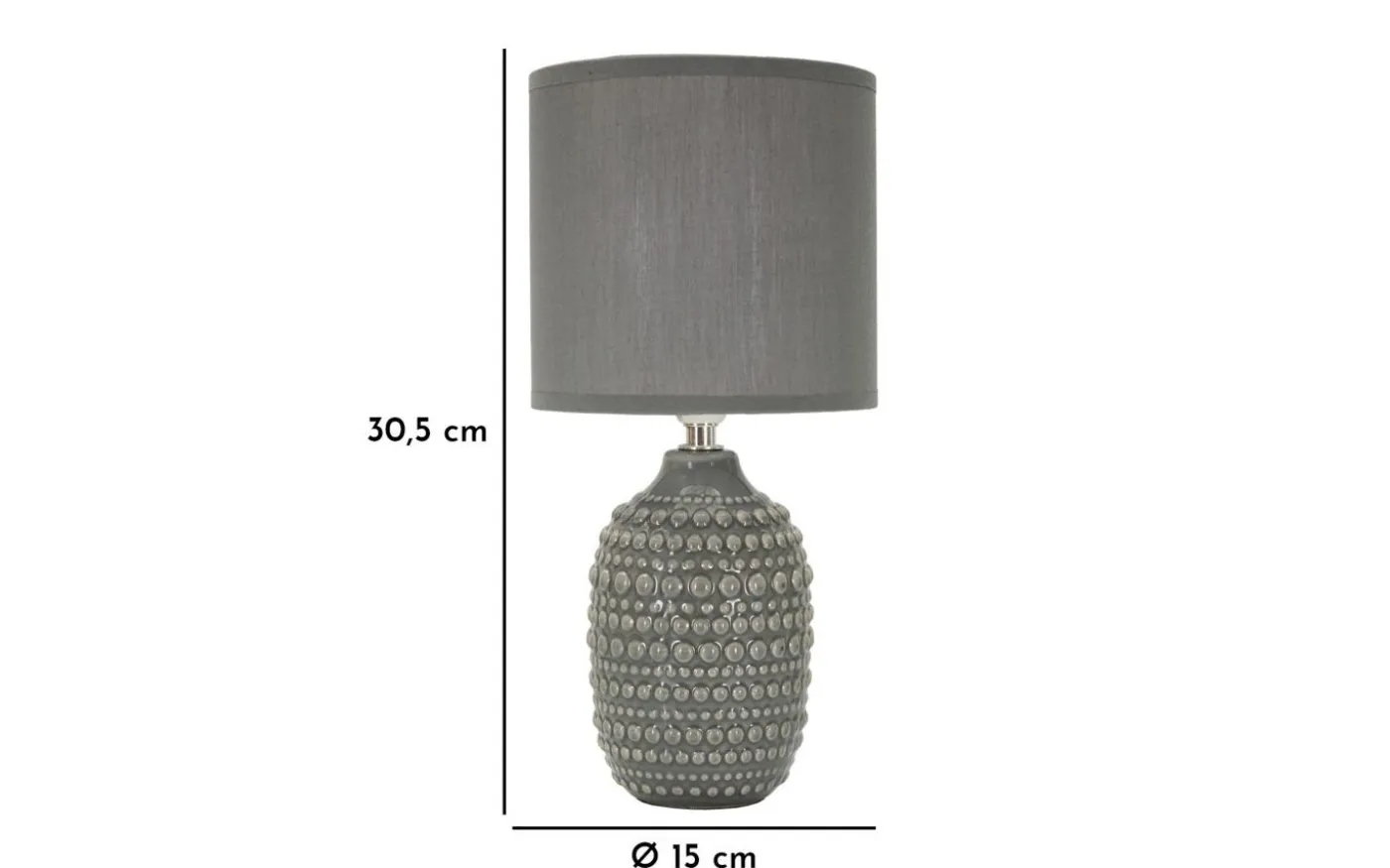 Fortuna Bordslampa 30,5cm Grå