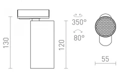 Forza 1-fas Spotlight GU10 Vit