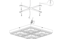 Fradelo Plafond 52cm LED 3000K 46,5W Krom