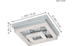 Fradelo Plafond 26cm LED 3000K 11,5W Krom