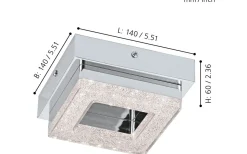 Fradelo Plafond 14cm LED 3000K 3,2W Krom