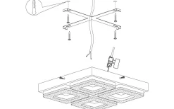 Fradelo Plafond 28cm LED 3000K 14W Krom