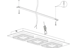 Fradelo Plafond 46cm LED 3000K 12W Svart