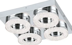 Fradelo Rund Plafond 28cm LED 3000K 14W Krom