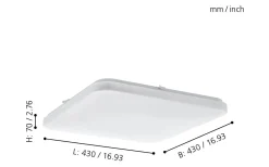 Frania Plafond 43cm LED 3000K 33W Vit