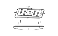 Frania Plafond 43cm LED 3000K 33W Kristall Vit