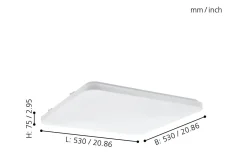 Frania Plafond 53cm LED 3000K 50W Vit